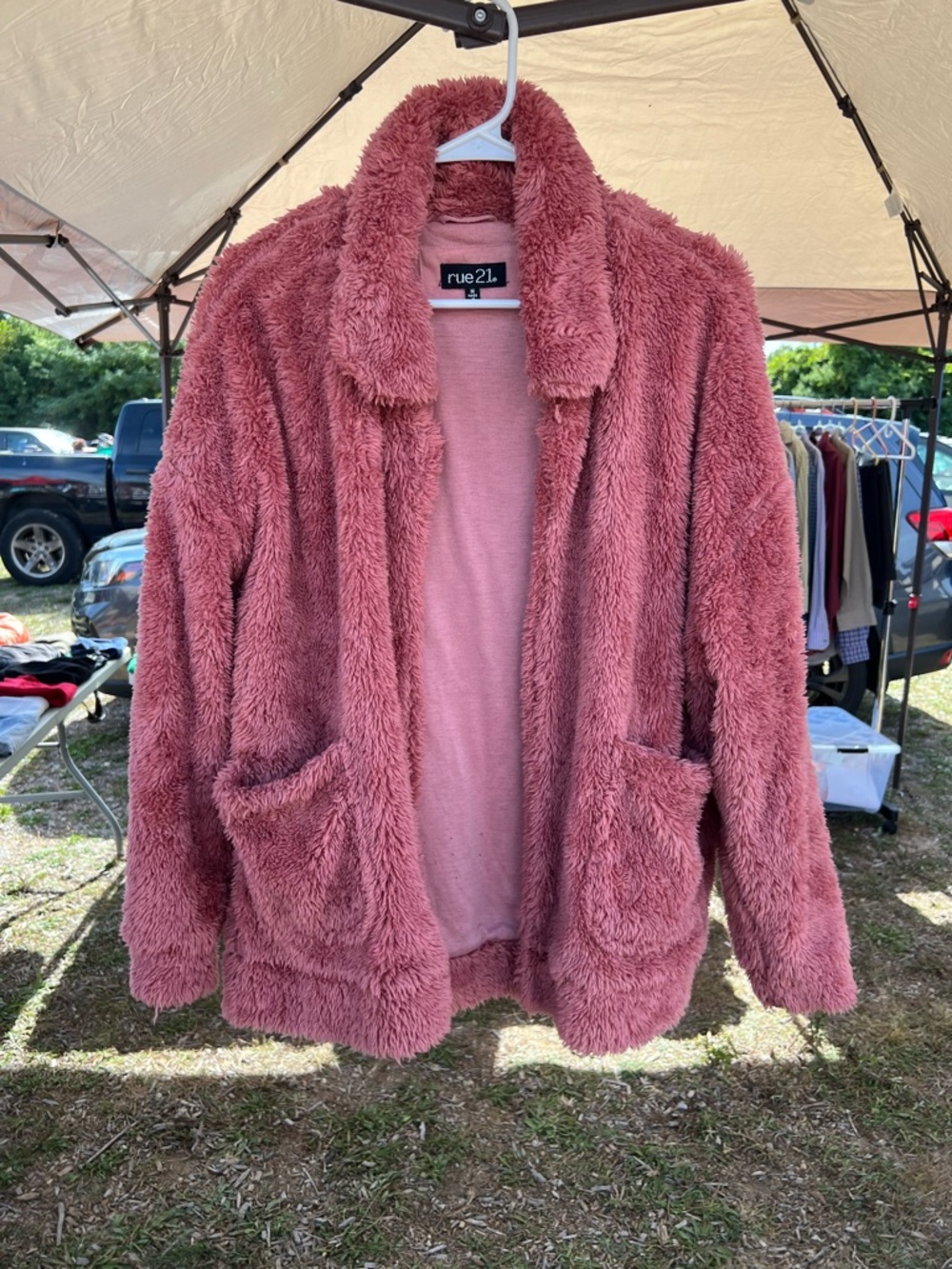 Rue21 Cozy Plush Teddy Jacket in Mauve Pink